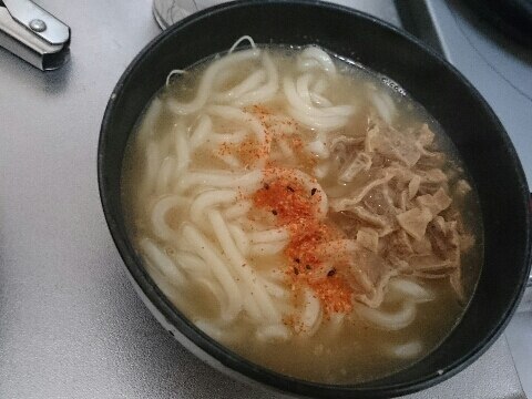 シンプルが一番かすうどん⭐